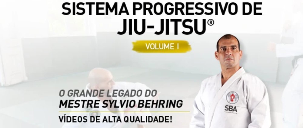 Capa do Guia Visual, Sistema Progressivo de Jiu-Jitsu, Volume I, com o Mestre Sylvio Behring